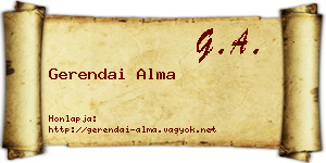 Gerendai Alma névjegykártya